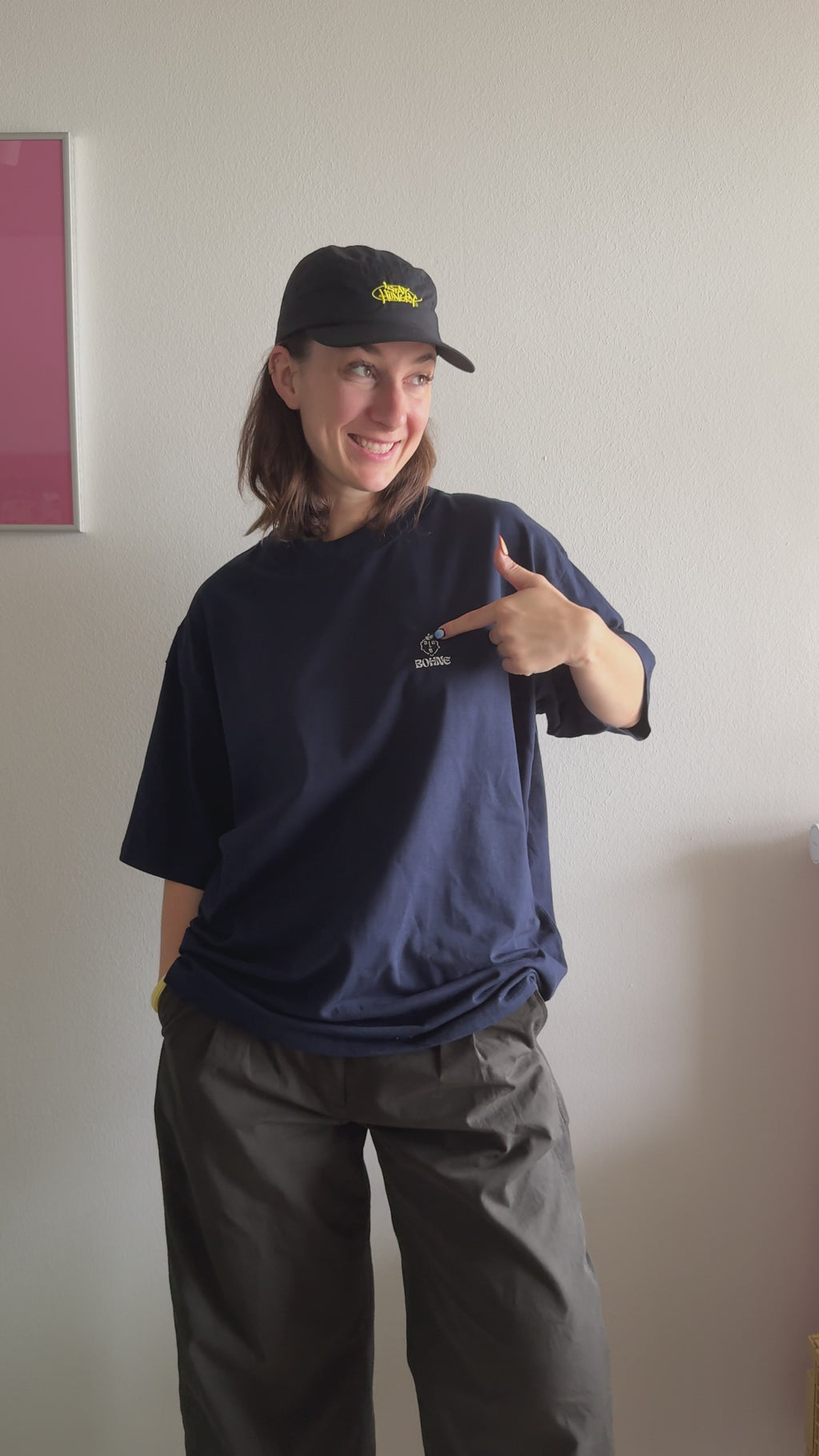 Artwear Oversized T-Shirt | Dunkelblau Nr.1 | L