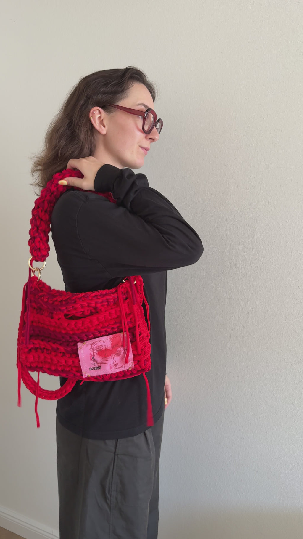 MODUL Fire | handgehäkelte Tasche aus Recyclinggarn
